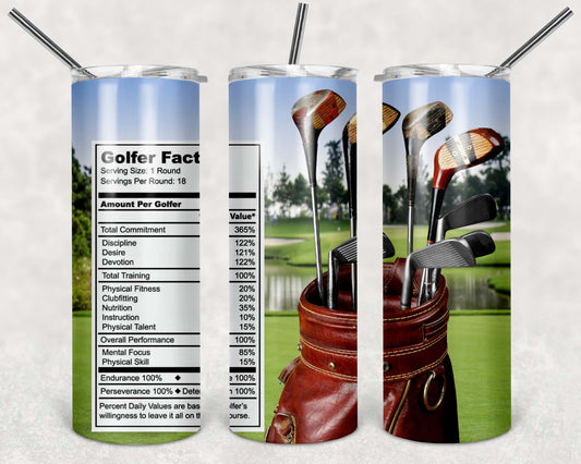 Golfers Stats 20 oz Tumbler