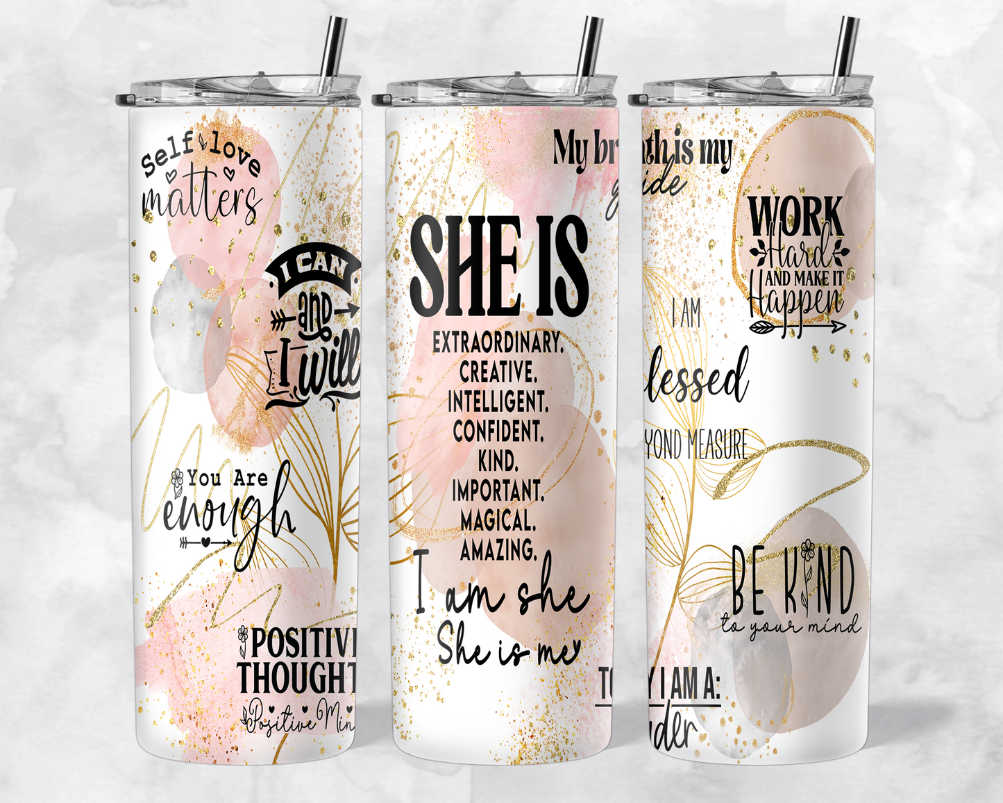 She Is (Inspiritional) 20 oz Tumbler